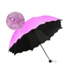 Nieuwe 5 Kleuren Dames Paraplu Winddicht Zonnebrandcrème Magic Flower Dome Ultravioletbestendige Parasol Zon Regen Opvouwbare Paraplu DHL FEDEX F6963704