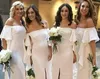 White Off Shoulder Long Bridesmaid Dresses Floor Length Front Split Maid Of Honor Gowns Chiffon Long Bridesmaid Dress Cheap