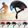 Casco da ciclismo Casco di sicurezza per bici da strada MTB per adulti Attrezzatura protettiva leggera per sport con fodera extra per occhiali staccabili