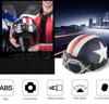 Motorrad -Retro -Helm der halben offenen Gesichtshelm mit Radsportbrillenverstellbarer Größenschutzgetriebe Helme Unisex Fünf Punkte STAR2847931