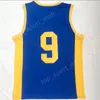 Degrassi Topluluğu 9 Jimmy Brooks Jersey Erkekler Lisesi Takımı Renk Mavi dikişli Brooks Moive Basketbol Formaları Üniforma