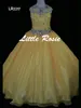 Beauty Fuchsia White Yellow Chiffon Beads Flower Girl Dresses Girls039 Pageant Dresses HolidaySbirthday Dressskirt Custom Siz3473875