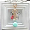 Lovely Macaron Keychains Bag Pearl Charm Keychain Chaveiro llaveros Gold Metal Keyring Car Key Holder