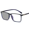 남성용 안경 안티 블루 레이 변색 된 안경 선글라스 패션 TR90 패션 빈티지 사각형 태양 색 변경 안티 -TRIGO NX