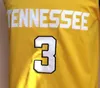 Tennessee Volunteers Basketball Maglie College 3 Candace Parker Jersey Uomo Giallo Bianco Colore Sport University Spedizione gratuita