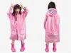 50pcs Children Raincoat 2016 New Cartoon Cape-style Girl Boy Children Kids Students Bicycle Poncho Rain Coat Waterproof Rainwear SN1443