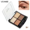 Maquiagem professional 4 colors fashion glitter eyeshadow palette natural cosmetics naked makeup shining eye shadow with brush