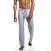 Homens Long Yoga Pant Fina Pijamas Calças Soft Sexy Summer Respirável para Home H9