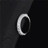 Yhamni Real Solid 925 Sterling Silver Pierścień Luksusowy Cyrkonia Obrączki Ślubne Dla Kobiet Białe Kryształowe pierścienie Pierścieni Pierścienie 5-10 JR144