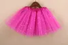 Hot Sale Girls Sparkle Glitter Sequins Stars Dance Ballet Tulle Tutu Skirt Princess Dress Tutu Dress Free shipping
