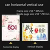 A4 Magnetyczne mocowanie ścienne Plakat Wyświetl China Menu Znak Uchwyt Plakat akrylowy Ramka zdjęć do dekoracji biura