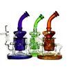 10 Inch Hookahs Klein Recycler Tornado Bong Heady Dab Rigs Oil Glass Percolator Recycler Bongs With 14mm Bowl Piece Showerhead Perc Water Pipe WP308