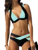 018 Neue Split Farbe Weibliche Badeanzug Kreuz Sexy Bikini Damen Swimwear Top Beach Tragen Badeanzüge MAILTOT DE BAIN