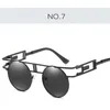 Designer Retro Vintage Sunglasses For Mens Round Metal Sunglass UV400 Steampunk Personality Womens Fashion Sun Glasses