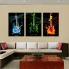 3 шт. абстрактное пламя гитара HD настенная картина домашний декор художественная печать живопись на холсте для гостиной без рамы1674658