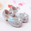 Clearance Children Girl Princess Sandals Kids Girls Summer Wedding Shoes High Heels Dress Shoes Party Shoes For Girls 4 Colors 12Size Sandal
