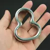 Cockrings de aço inoxidável escroto pesado pingente de calabash tipo pênis carcaça manga ring metal galo anéis sexo brinquedos para homens bb2-2-115