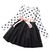 Printemps automne manches longues enfants fille vêtements décontracté école robe pour filles mini Tutu robe enfants fille fête porter des vêtements