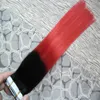 オムレ肌よこ糸テープヘアエクステンションT1b /赤未処理のバージンブラジルのヘア100g（40pcs）人間の髪の伸び