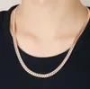 6 mm1832 pouces de luxe pour hommes bijoux pour femmes 18 kgp collier de chaîne plaquée en or rose pour hommes Chaînes Colliers Accessoires Hip Ho7192503