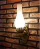 Lamps Antique Rustic Iron Wall Lamps Vintage Kerosene Chinese Retro Nostalgic Lantern Light Rusty Bedside Staircase Corridor Hallway Lig