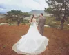 2018 Mütevazı Oranlar Gelinlik Uzun Kollu Mücevher Boyun Dantel Aplike Gelinlikler ile Dechable Tren Ile Custom Made Robe de Mariée