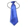 Corbata para niños y niñas, esmoquin escolar, seda satinada, corbata elástica para el cuello, corbatas para niños, escuela, boda, graduación, Clip