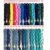 送料無料24 "Aqua Nigth Blue Color Jumbo Braids合成合成編組ヘアジャンボブレード