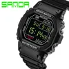 2019 бренд Sanda Fashion Watch Мужчины водонепроницаемые спортивные военные часы мужские аналоговые цифровые часы8121908