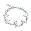 Butterfly Armband Sterling Silver Pted Armband SPB555; High Quatity Fashion Men and Women 925 Silver Charm Armelets9237118