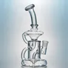 Klein Tornado Percolator Glass Bong Hookahs 8 -calowe Rurki wodne Rury wodne 14 mm żeńskie stawki olejowe z kwarcowym Banger lub Bowl HR024