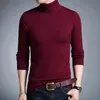 2017 neue Winter Männer Pullover Männer Rollkragen Einfarbig Casual Pullover Slim Fit Marke Gestrickte Dicke Wolle Pullover HK44