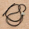 Real 925 Sterling Silver Handcuff Menottes Pendant Necklace With Red Black Rope For Men Women France Dinh Jewelry268v