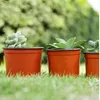 100 Pcs Plastic Round Flower Pots Potnursery Pots Home Garden Decor Small Flower Pot(9x7x8cm)