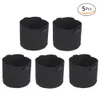 5 pz/set Giardino Fiore Pianta Coltivare Borse Pouch Tessuto Non Tessuto Piantina Gallone Piantagione di Ortaggi Borsa in Crescita Vaso Contenitore Fioriera