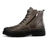 Big Size Men Martin Boots Outdoor Man Winter Warm Shoes Genuine Leather Winter Boots For Men 8#20/20D50