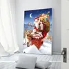 5D DIY Diamante Pieno Ricamo Babbo Natale Pittura Diamante 5D Punto Croce 3D Diamante Mosaico Artigianato Cucito Regalo Di Natale