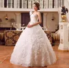 Cheap One Shoulder Flower Wedding Dresses 2018 Vestidos Plus Size Bridal Dress Ball Gown Under $100 Free Shipping