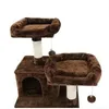 Spedizione gratuita Cat Tree Condo Multi-Level Kitty Play House Tiragraffi in sisal Tower Brown UPCT15Z Mobili e strumenti per l'arrampicata