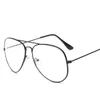 Femmes/hommes verres clairs lunettes métal plaine verre lunettes cadre classique Spectacle surdimensionné Vintage lunettes