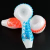 Glow in the Dark Glass Smoking Pipe Pyrex Olie Burner Pijp Hoofddienst Glazen Lepel Hand Pipe Scorpion Lichtgevende Roken Accessoires DHL Gratis GID10