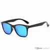 Klasyczne kwadratowe okulary przeciwsłoneczne męskie damskie 52mm Retro Design okulary przeciwsłoneczne zewnętrzne odcienie ochrony UV400 wysokiej jakości dla Unisex z etui