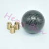 HB Racing pommeau de levier de vitesse universel pour voiture manette de vitesse levier en forme de boule ronde noir argent fibre de carbone 7829695