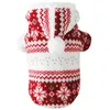 Vêtements de chien de chien chaud et doux pour chiens d'hiver Cozy Snowflake Dot Costume Veste Veste à sweat à sweat en peluche pour petit chien2675344