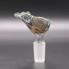 Narguilés Accessoires 14.4mm 18.8mm Bol en verre coloré pour Bong Pipe Piece Slide Male Bubbler