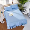 Solid Color Bed Kjol Polyester Bomull Bekväm Mjuk Andningsbar Multi-Color Bed Beläggning 40cm Höjd Bäddscread Drop Shipping