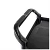 Chariot en plastique portatif multifonctionnel à trois couches noir stockage à la maison organisation chariot de stockage rack
