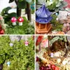 Toptan-10 adet Mantar Teraryum Figürler Peri Bahçe Minyatürleri Parti Bahçe Mini Mantar Bahçe Süs Reçine El Sanatları Süslemeleri