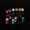 50 pares de la venta caliente Nuevo Deslumbrante Pendiente Ear Stud Cool Colorido LED Luminoso para DJ Dance Party Bar YH1224