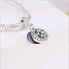 Adatto ai braccialetti Pandora 20pcs ciondoli con stelle di luna ciondolano perline con ciondoli in argento con perline per la creazione di gioielli in collana europea fai-da-te all'ingrosso